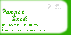 margit mack business card